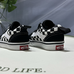 Vans Slip-on 可爱休闲时尚百搭黑白棋盘格婴幼童板鞋VN0A3QU1PVJ