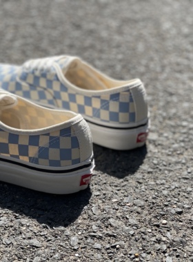 VANS Authentic奶蓝安纳海姆棋盘格男女板鞋帆布鞋子VN0A54F241J
