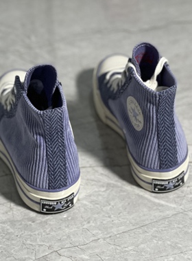 CONVERSE匡威紫色灯芯绒拼接1970S三星标高帮女款休闲板鞋172495c