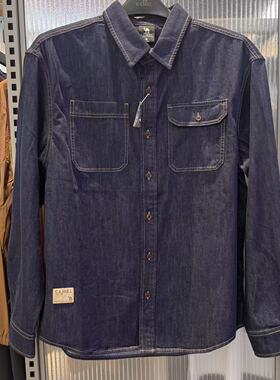 Camel骆驼26春男款简约时尚百搭工装牛仔长袖衬衫外套N16SN00194