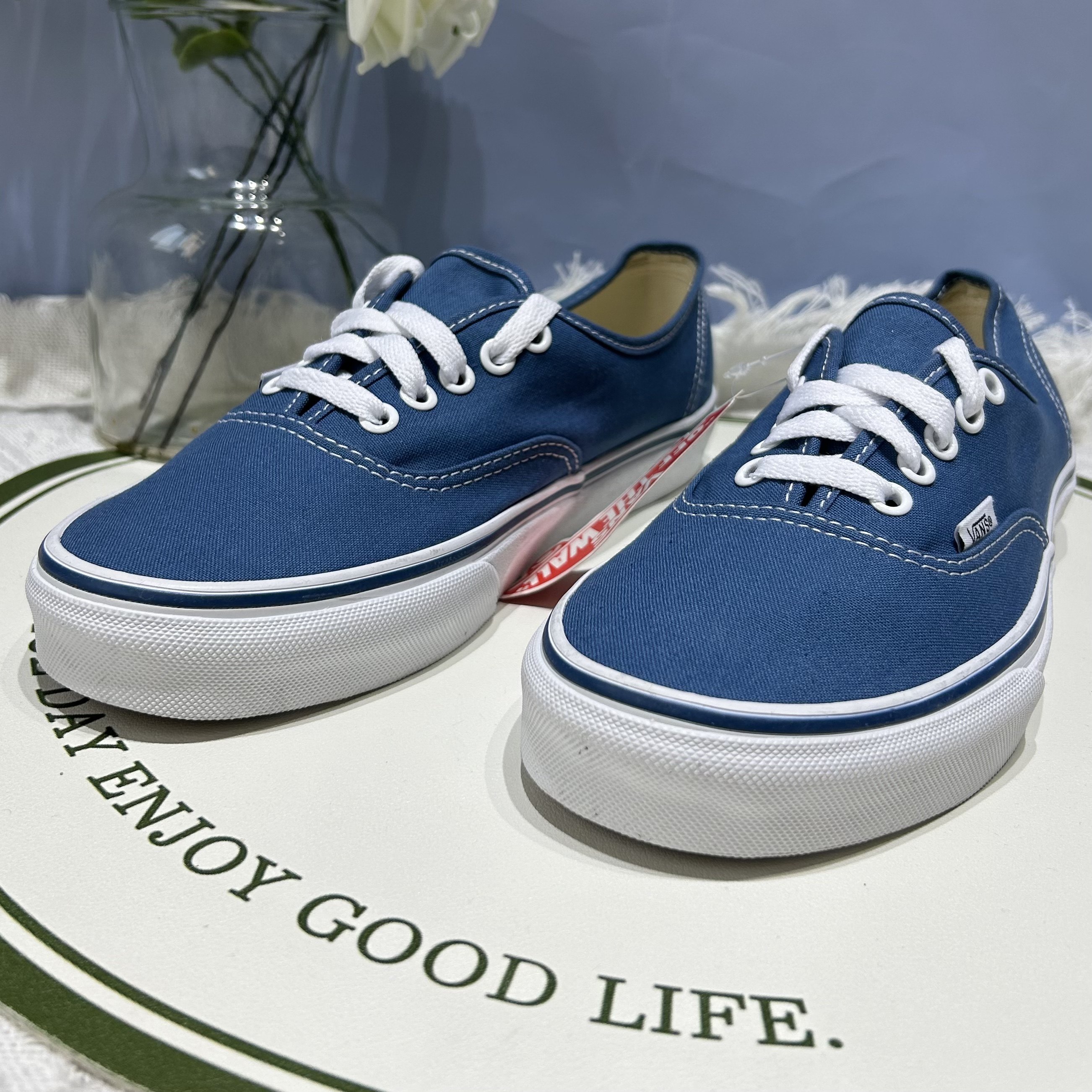 Vans Authentic春夏典藏蓝休闲百搭男女同款帆布板鞋VN000EE3NVY