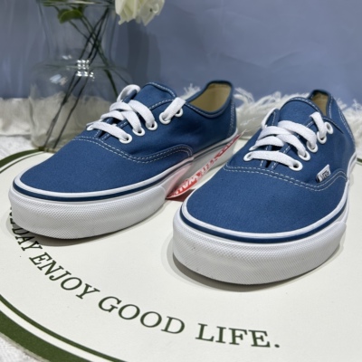 Vans Authentic春夏典藏蓝休闲百搭男女同款帆布板鞋VN000EE3NVY