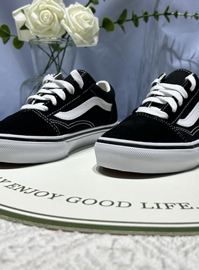 Vans Old Skool中小童经典黑白时尚百搭低帮帆布板鞋VN000W9T6BT
