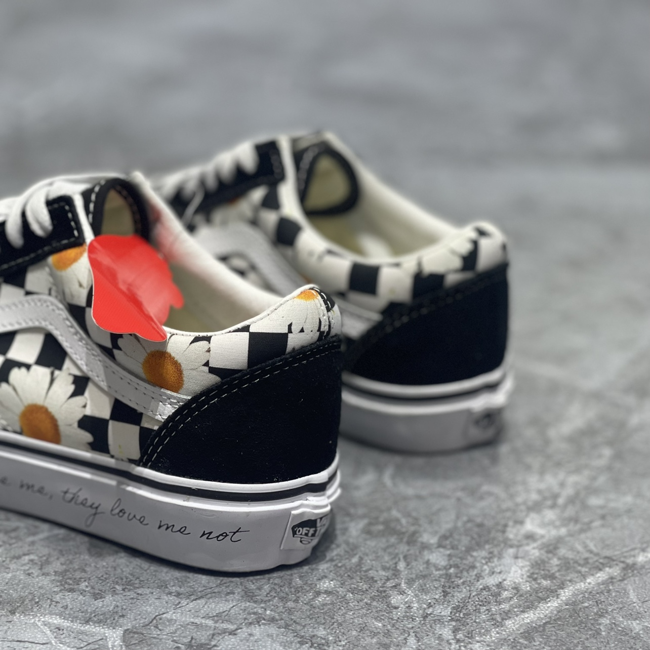 VANS范斯OLD SKOOL小雏菊OS黑白棋盘经典男女帆布板鞋VN0A5KRFB0B
