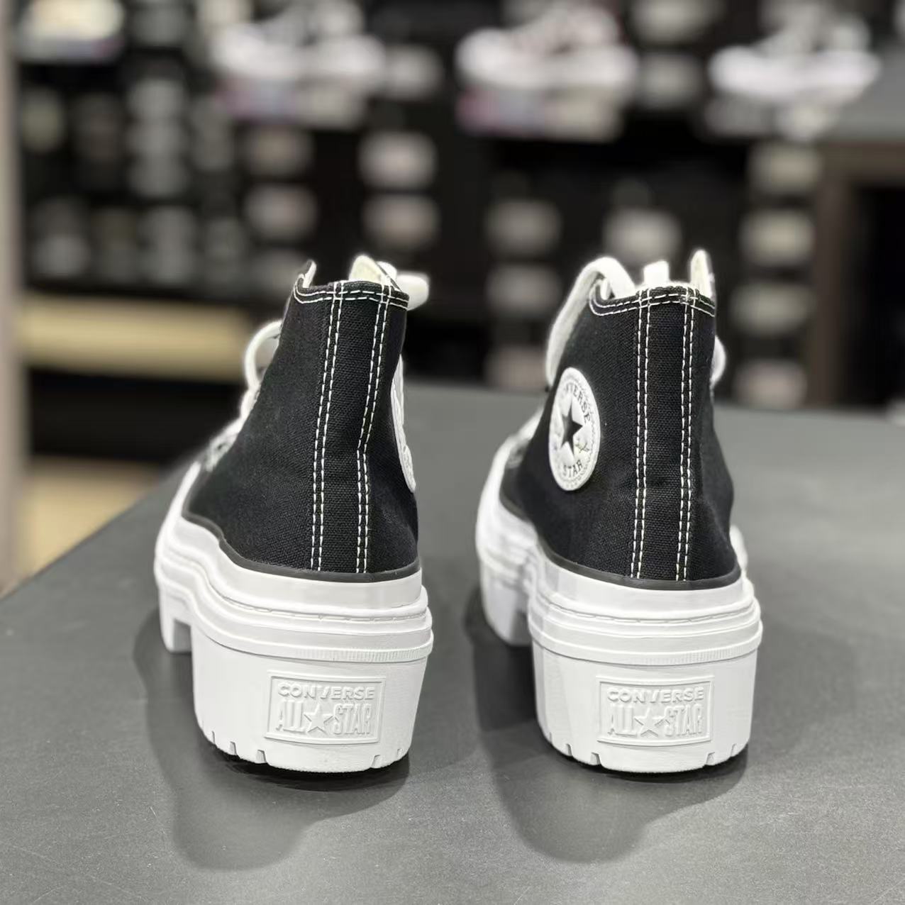 CONVERSE匡威Lugged女子增高厚底高跟复古高帮帆布鞋短靴A08258C