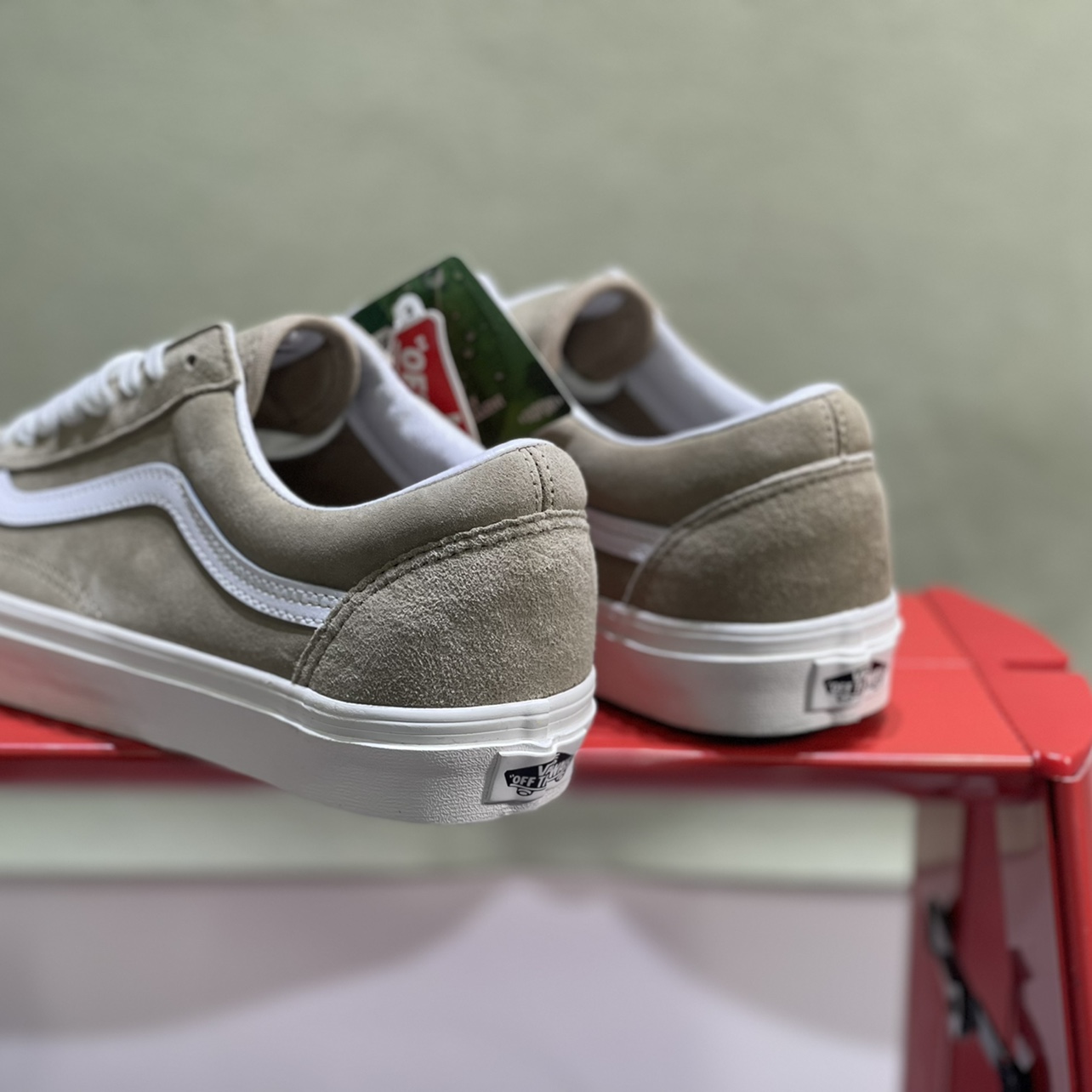 vans范斯old skool卡其棕男女休闲运动三防翻毛皮板鞋vn0a5jmi8dt