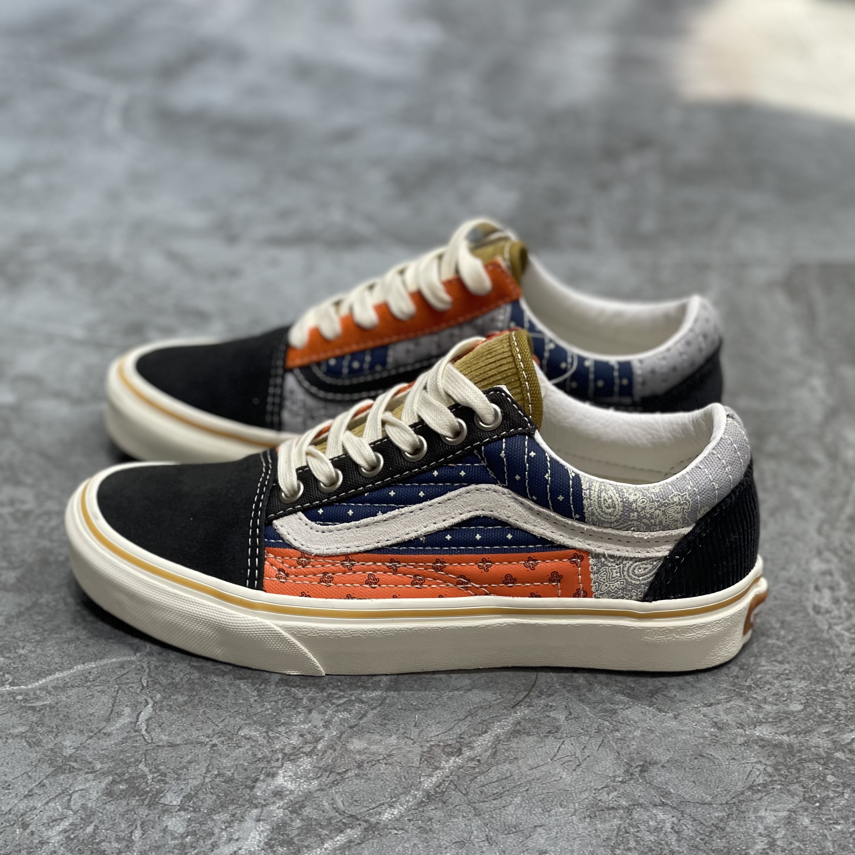 Vans范斯OLD SKOOL低帮男女子运动休闲帆布拼接滑板鞋VN0A7Q2JBCK