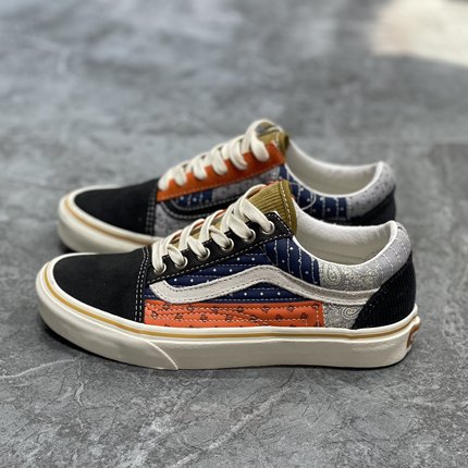 Vans范斯OLD SKOOL低帮男女子运动休闲帆布拼接滑板鞋VN0A7Q2JBCK