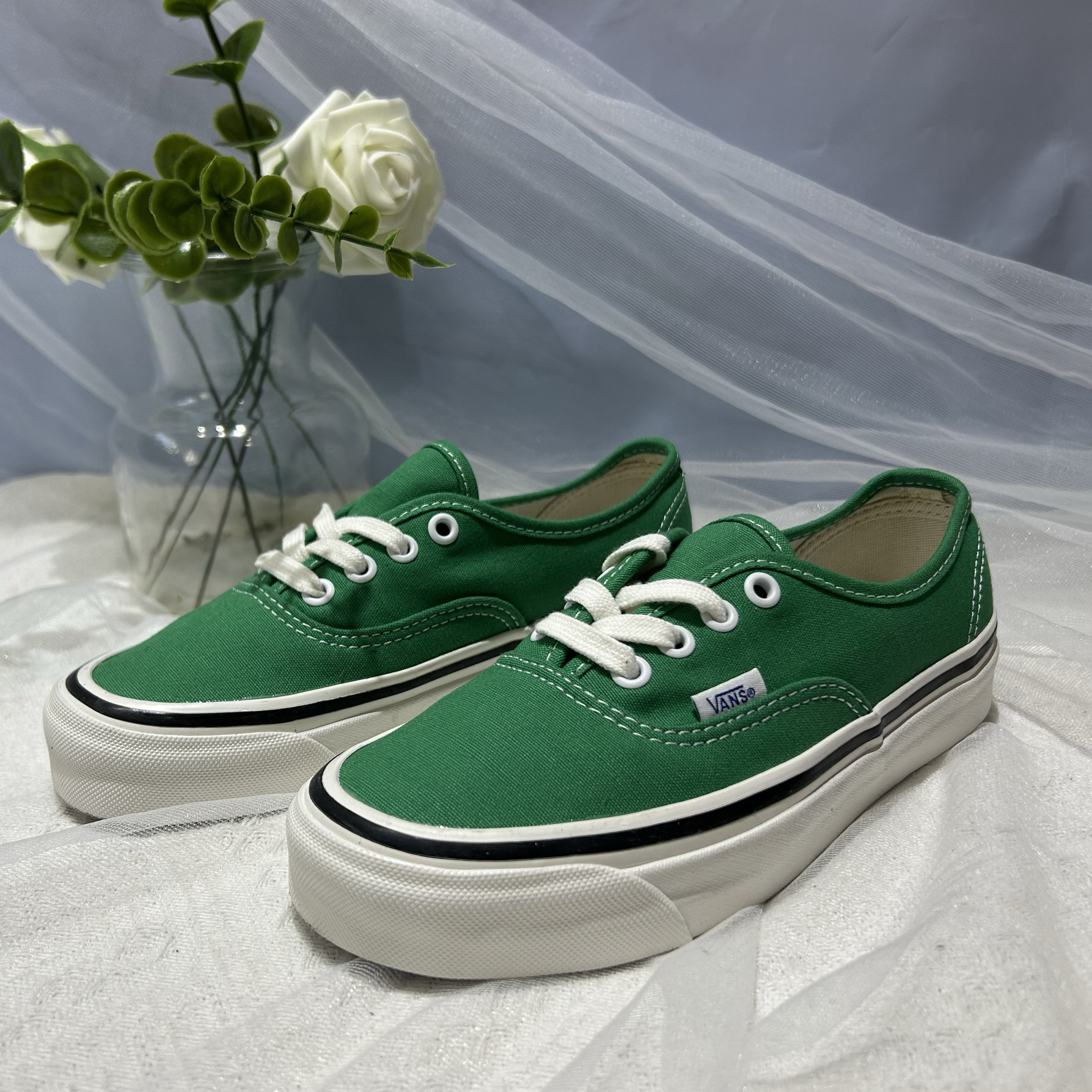 Vans authentic安纳海姆青绿休闲百搭情侣款低帮板鞋VN0A38ENVKZ