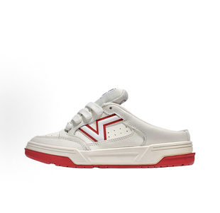 vans 春秋季白红色新款百搭舒适男女同款休闲半拖板鞋VN000D7AYF9