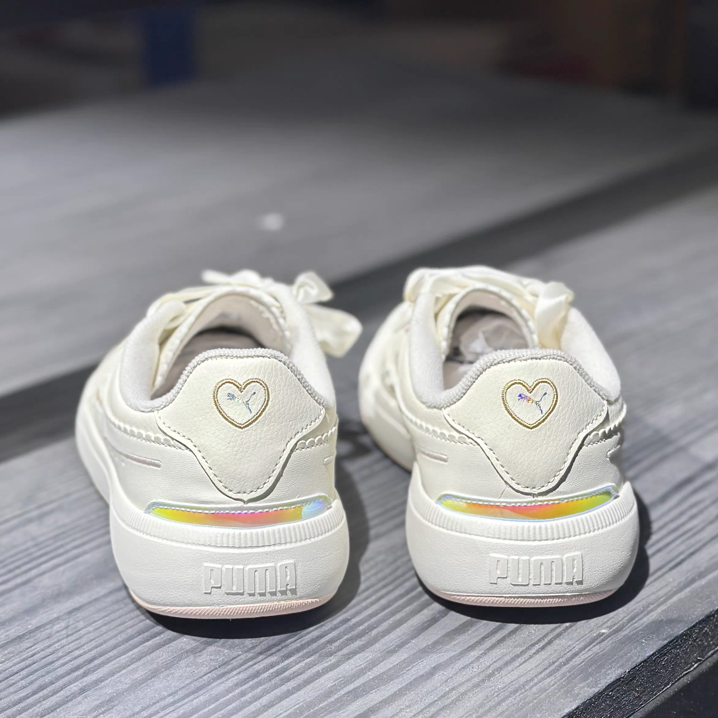 PUMA彪马女子夏秋季经典复古拼接低帮轻便休闲板鞋小白鞋387611