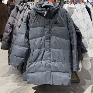 连帽运动羽绒服KQ5516 抗风拒水保暖中长款 Adidas 阿迪达斯男冬季