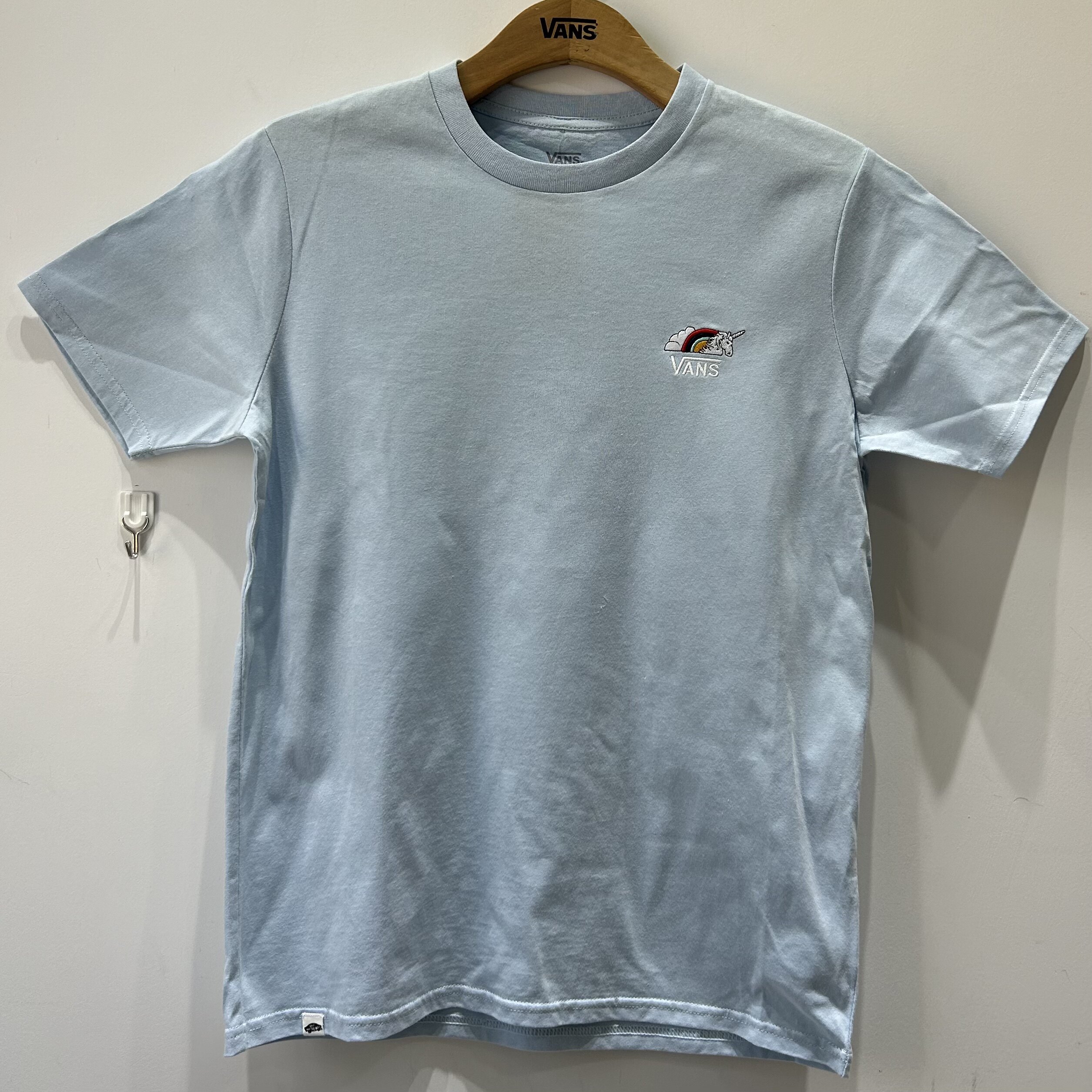 vans夏季女款彩虹独角兽天蓝色休闲百搭时尚短袖t恤vn0a54imuuu