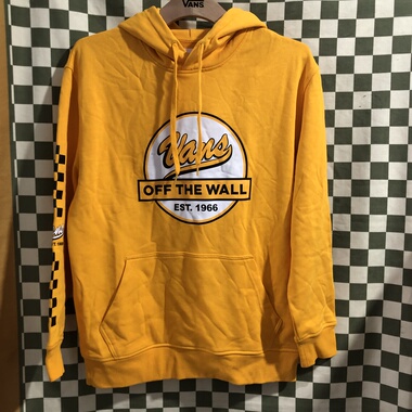 Vans 春秋季黄色字母百搭舒适男女同款休闲连帽卫衣Vn0a4uu7z6f