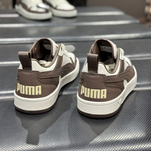 彪马PUMA男女情侣复古低帮轻便皮面咖啡色百搭运动休闲板鞋400326