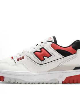 New Balance NB 550皮革运动休闲减震低帮红色复古篮球鞋BB550VTB