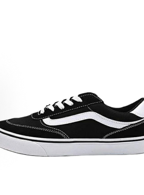 vans 春秋黑色经典新款百搭舒适男女款休闲帆布板鞋子VN000D7QBA2