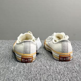 匡威反季清仓男女加绒保暖白灰拼接低帮休闲帆布鞋 A04916C