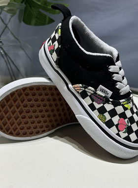 Vans Era夏季可爱水果印花棋盘格幼童低帮棋盘格板鞋VN0A5FBRY28