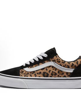 vans 春秋季黑色豹纹os百搭舒适女子休闲帆布板鞋子VN000CR5CJK