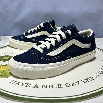 Vans Style36权志龙同款简约时尚百搭寂静蓝低帮板鞋VN0A3DZ3RFL