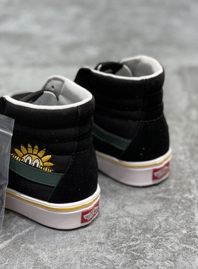 VANS范斯ComfyCushSK8-Hi黑色太阳花男女高帮帆布板鞋VN0A3WMB8WN