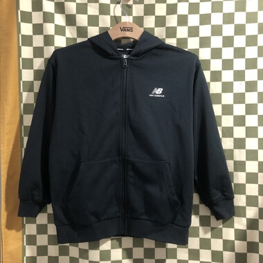 new balance 春秋黑色儿童百搭舒适男女童休闲连帽外套ND4dc4s043