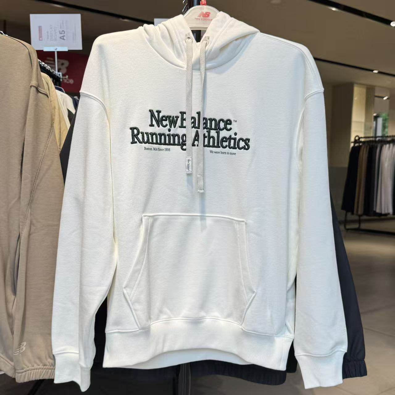 NB男子运动休闲针织连帽卫衣