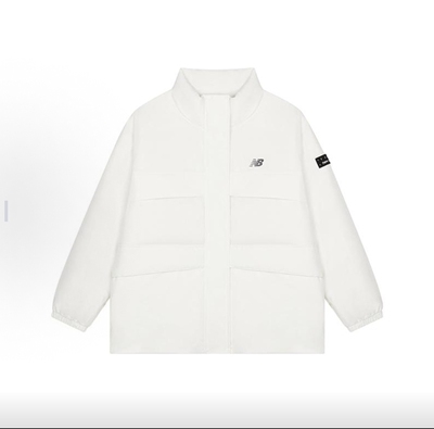NEW BALANCE 秋冬季白色新款百搭舒适休闲立领女羽绒服 AWJ33329