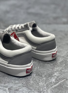 Vans男女子Style36灰白色拼接低帮皮质运动休闲板鞋VN0A54F6A51
