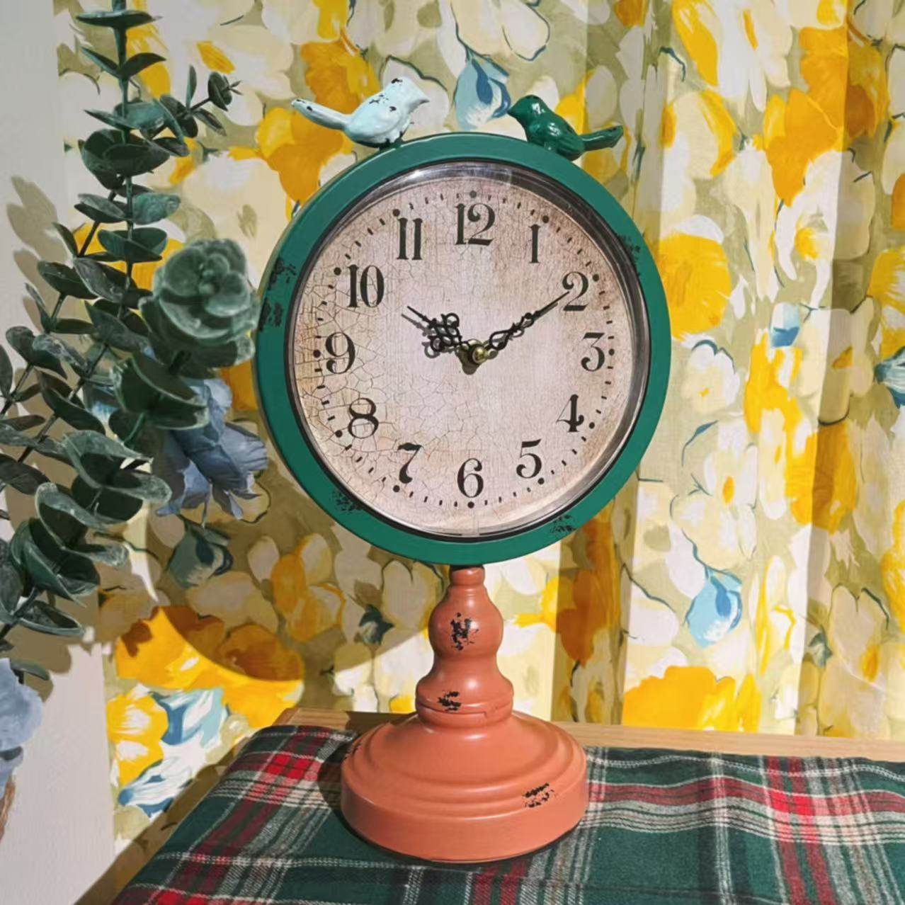 复古做旧小鸟钟 20*12*36,家居饰品,装饰摆件,淘宝优惠券,粉丝福利购,淘宝优惠卷