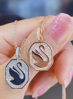 施家徽章天鹅项链手链水晶吊坠