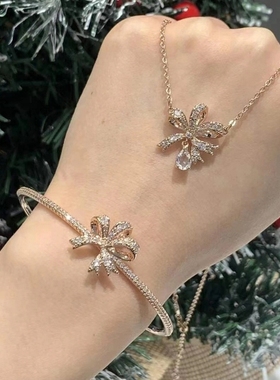 小小心丝蝴蝶结项链手链情人节礼