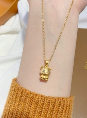 小老虎越南沙金黄铜镀18k女吊坠