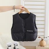 夹棉马甲帅气儿童秋冬秋季 宝宝冬装 男童童装 男宝坎肩背心婴儿衣服