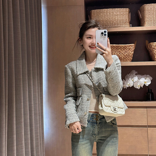 难得上身一股清瘦感 优雅气质 小香风外套上衣 秋冬新品 FAN