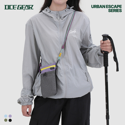 OCE GEAR山系户外斜挎包运动休闲女轻便小包防水大力马格纹手机包