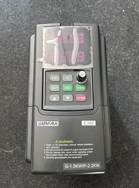SUNFAR四方变频器E380-4T0015G/0022P重载1.5KW轻载2.2KW功能包好