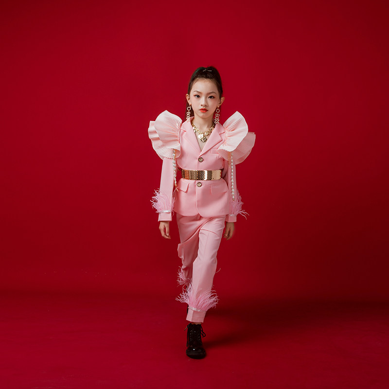 儿童街舞西装巴比粉夸张时尚礼服拆卸多变款潮流气质女马卡龙服装,童装/婴儿装/亲子装,儿童礼服,淘宝优惠券,粉丝福利购,淘宝优惠卷