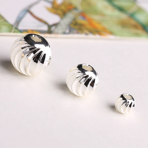 Медные серебряные бусины, аксессуары ручной работы, DIY