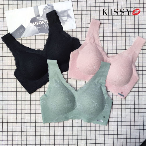 kissy蕾丝如氧气内衣女正品吻官方旗舰店薄美背心无痕无钢圈文胸 - 封面