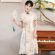 夏季 雪纺新中式 改良旗袍连衣裙女2026年新款 大码 胖妹妹中长款 裙子