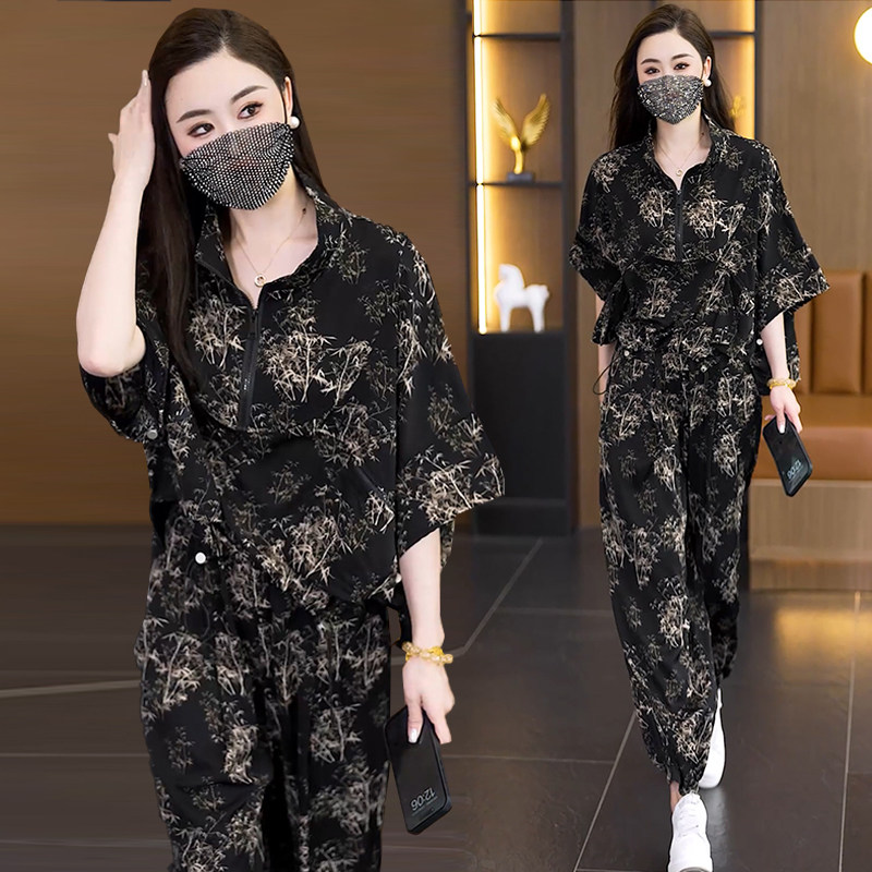 2026超火两件套夏装中年女装妈妈韩风chic一整套休闲洋气减龄套装