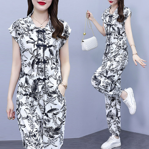 时尚休闲两件套复古高级2023夏季