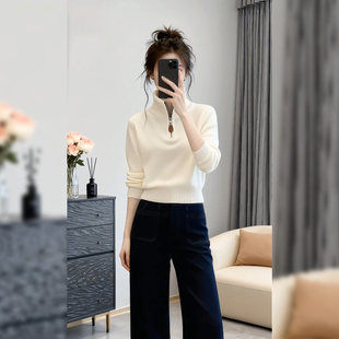 超好看短款长袖针织衫毛衣女款2026春新款秋冬高级感时尚上衣女装