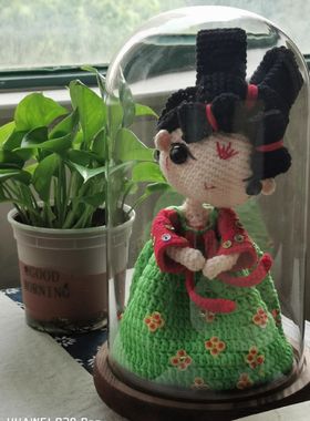 永生干花玻璃罩黑色底座透明展示防尘罩手办手模桌面摆件