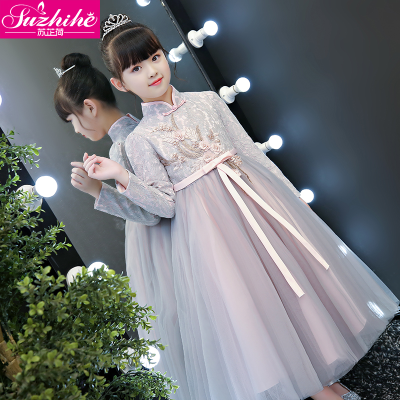 女童连衣裙2025新款冬装儿童汉服冬公主裙秋冬旗袍中国风裙子冬季