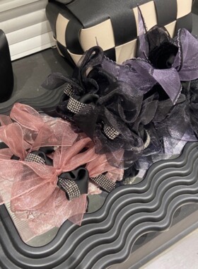 E5141韩系慵懒赫本风蝴蝶结飘带大肠发圈女高端头花头饰发饰气质