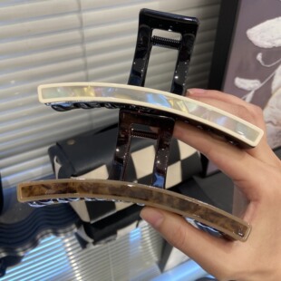 A0001 醋酸一字抓夹13cm发量多大号鲨鱼夹后脑勺盘发夹子气质女