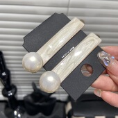 流金岁月贝珠合金一字长夹滴釉幻彩气质显白小众 额前碎发夹E2197